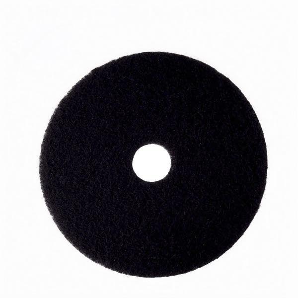 3M™ 7200 Stripping Pad 20X1 IN Black Non-Woven Polyester Fiber 175-600 RPM Center Hole 5/Case