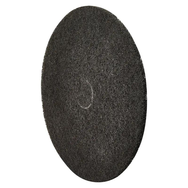 3M™ 7200 Stripping Pad 20X1 IN Black Non-Woven Polyester Fiber 175-600 RPM Center Hole 5/Case