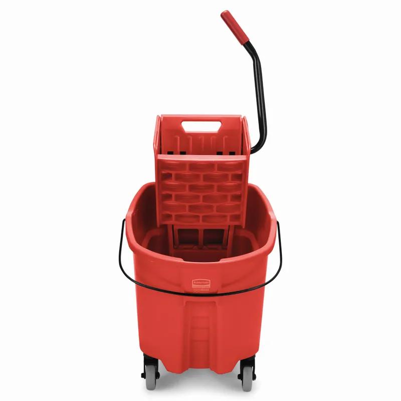 Mop Bucket & Wringer 35 QT Plastic Red 1/Each