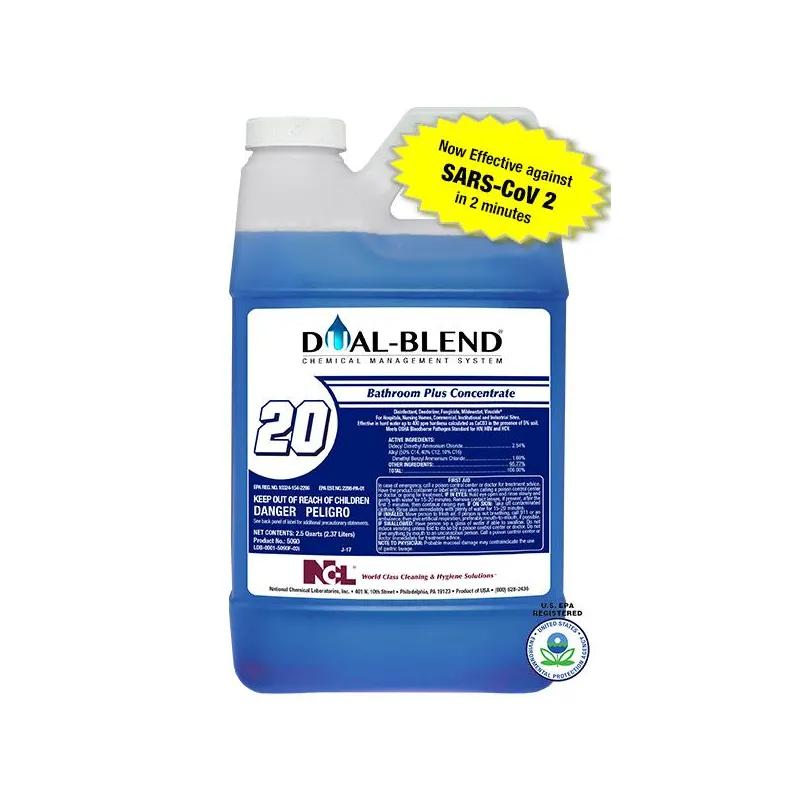 BATHROOM PLUS Floral Restroom Cleaner One-Step Disinfectant 80 FLOZ Multi Surface Concentrate Quat 4/Case