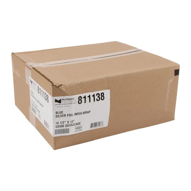 Sandwich Sheet 10.5X13 IN Foil-Lined Paper Blue White Heat Proof 2500/Case