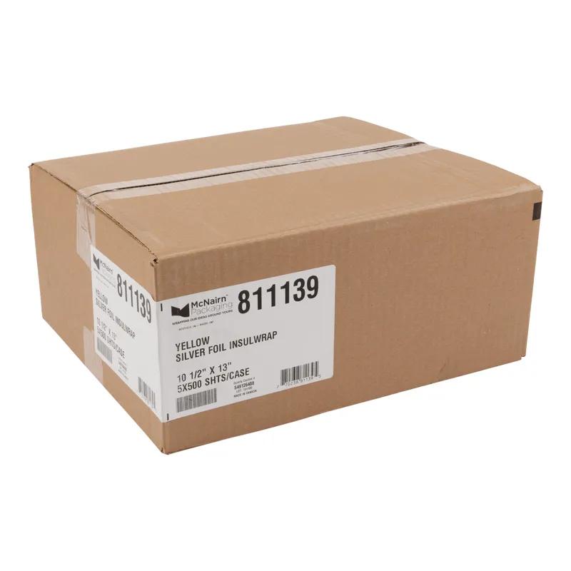 Insul Wrap™ Sandwich Wrap 10.5X13 IN Foil-Lined Paper Yellow Silver Yellow Sail Grease Resistant 2500/Case