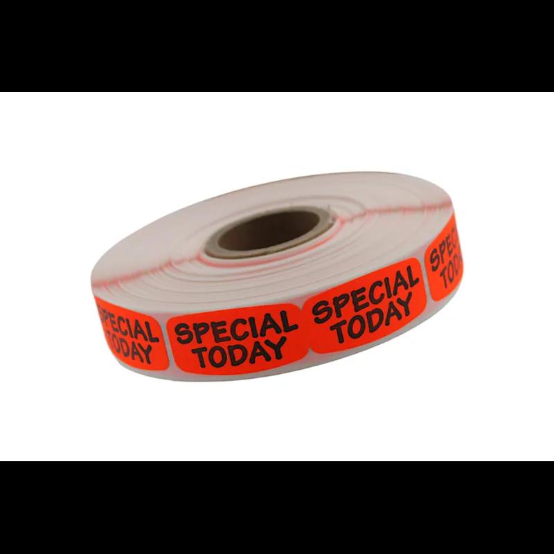 Special Today Label 0.625X1.25 IN Black Fluorescent Red Short Oval Dayglo 1000 Count/Roll 50 Rolls/Case 50000 Count/Case