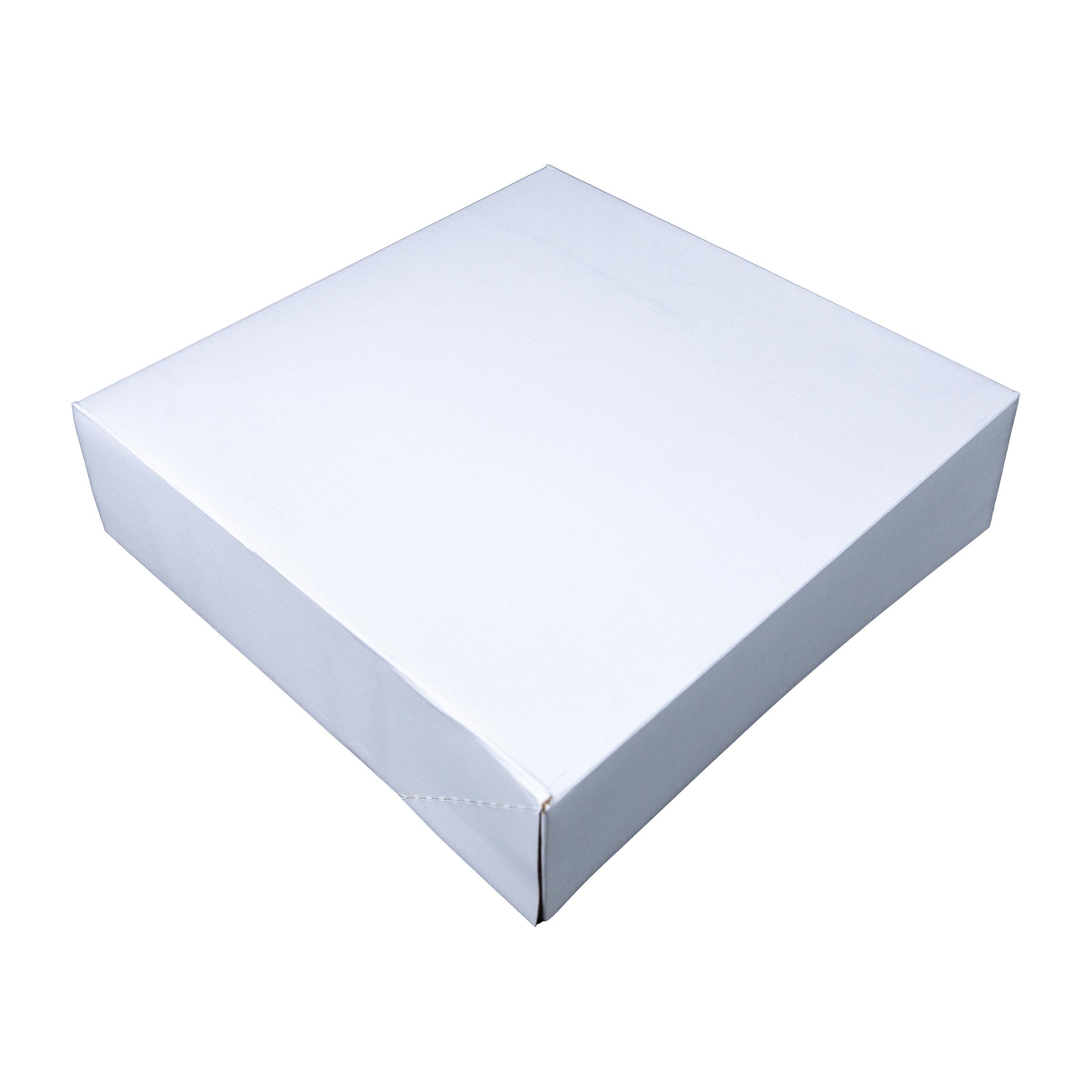 Bakery Box 9X9X2.5 IN White Plain 1-Piece Automatic 150/Case