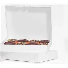 Bakery Box 9X9X2.5 IN White Plain 1-Piece Automatic 150/Case