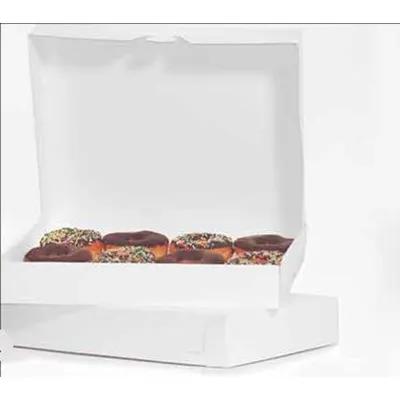 Bakery Box 9X9X2.5 IN White Plain 1-Piece Automatic 150/Case