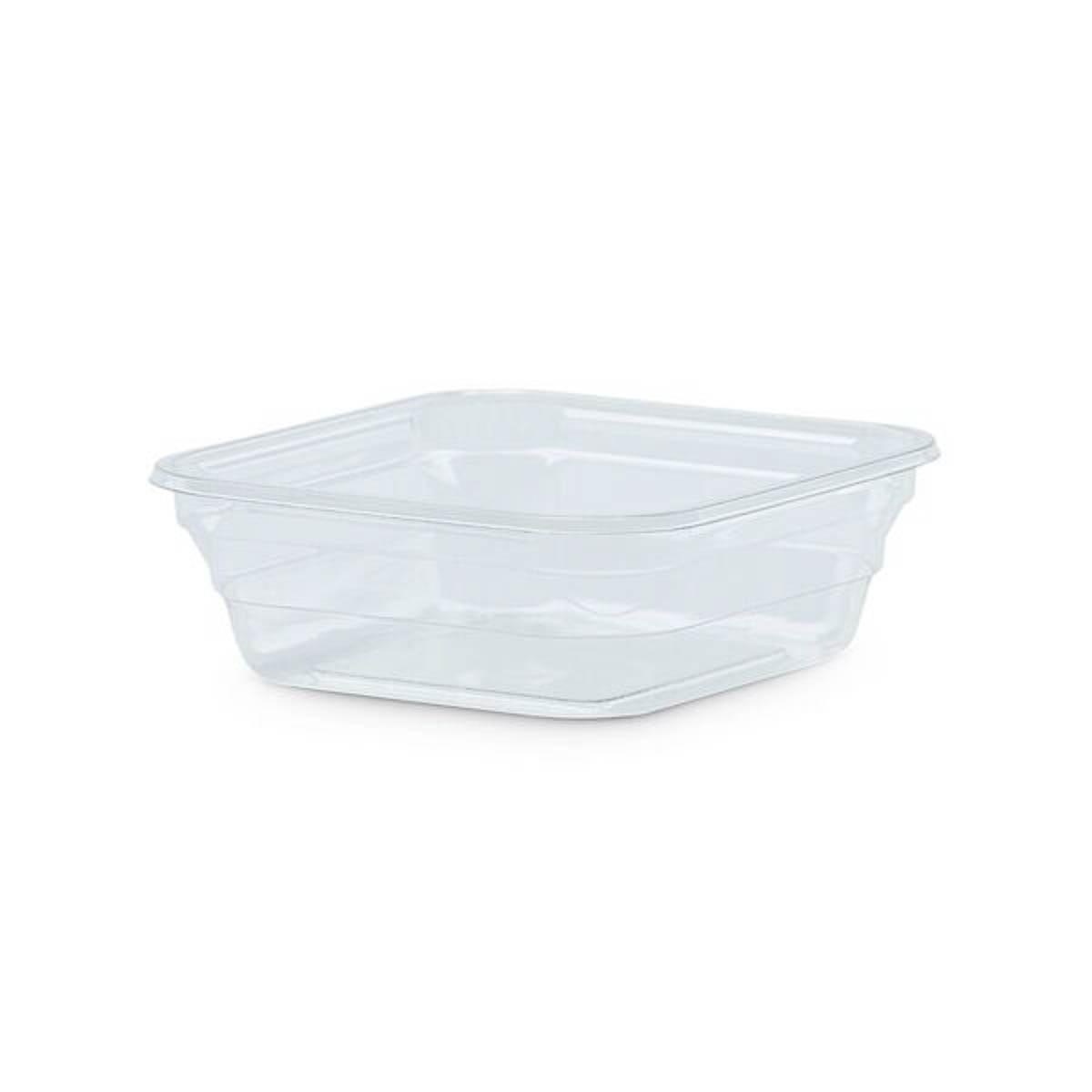 The BOTTLEBOX ® Deli Container Base 8 OZ RPET Clear Square 600/Case