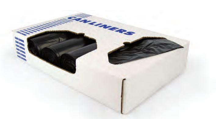 Can Liner 40X53 IN 55 GAL Black LLDPE 1.3MIL 100/Case