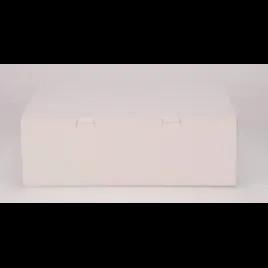 Cake Box 1/4 Size 15X11X5 IN Clay-Coated Kraft Board White Kraft Rectangle Lock Corner 100/Case