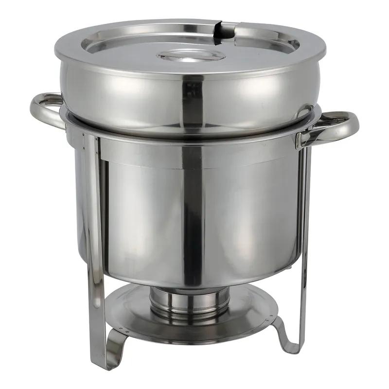 Soup Warmer 12.875X14.5X15.5 IN 11 QT Round Stainless Steel 1/Set