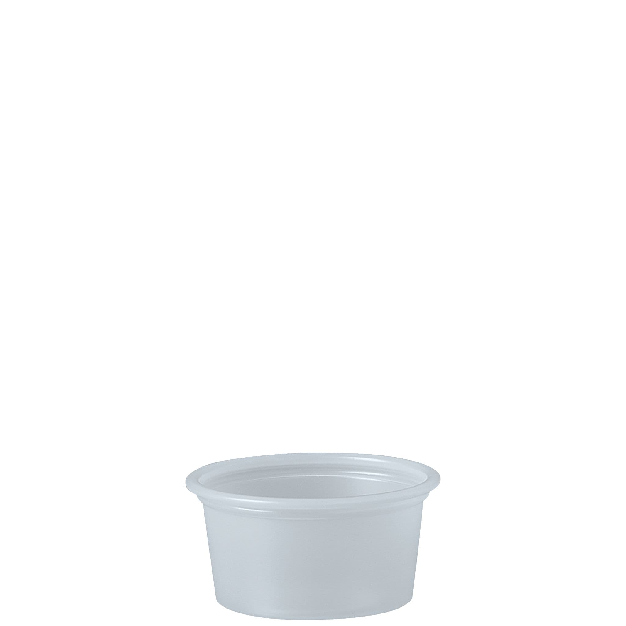 Solo® Cold Souffle & Portion Cup 0.75 OZ PS Translucent 250 Count/Bag 10 Bags/Case 2500 Count/Case