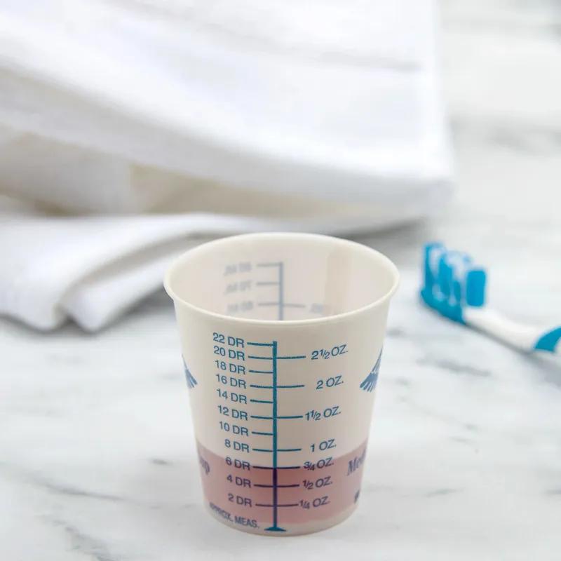 Solo® Cold Cup Medical 3 OZ Wax Coated Paper White Graduated 100 Count/Pack 50 Packs/Case 5000 Count/Case