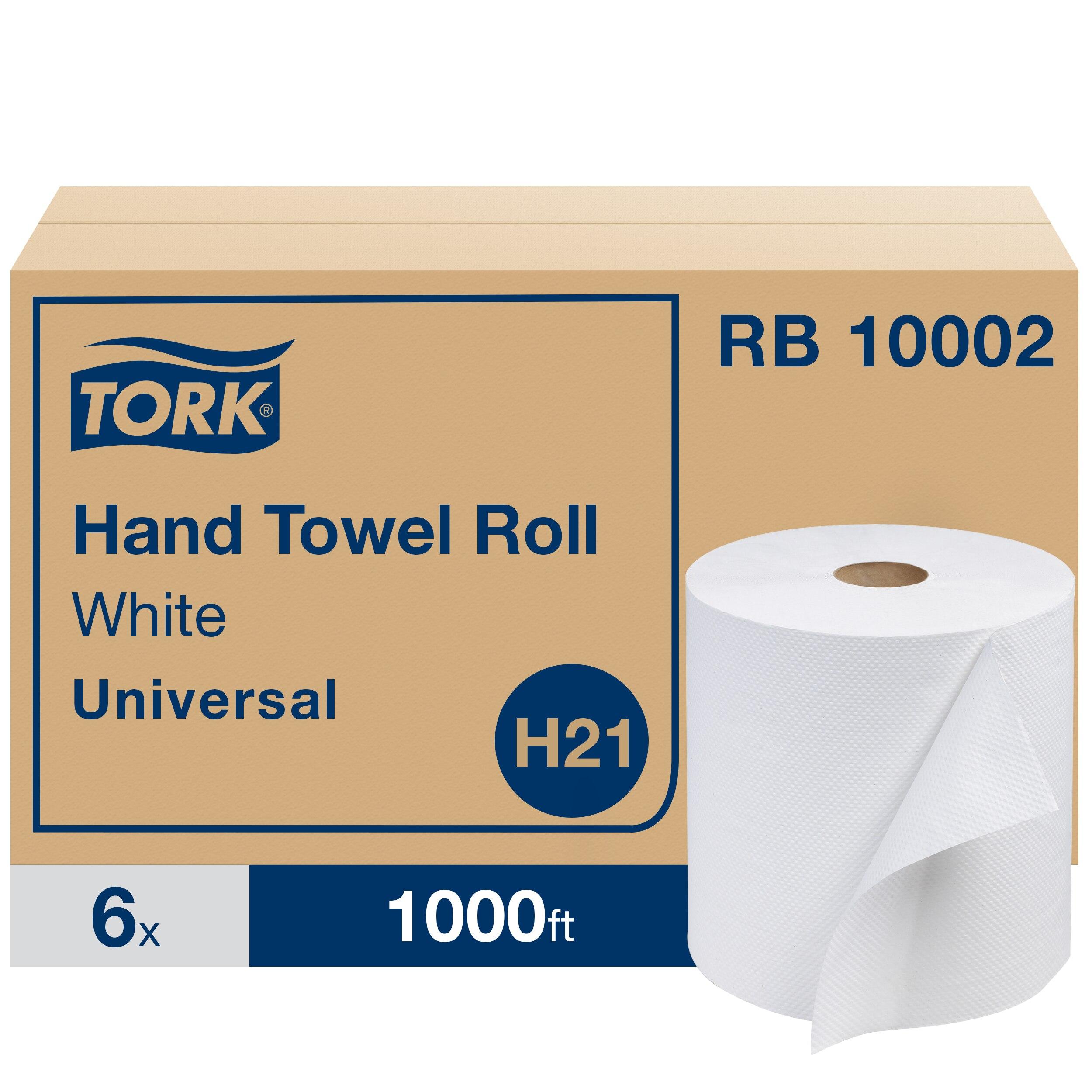 Tork Roll Paper Towel H21 7.87IN X1000FT White Standard Roll Embossed Refill 1.925IN Core Diameter 6 Rolls/Case