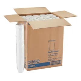 Dixie® Perfect Touch Hot Cup Insulated 12 OZ Double Wall Poly-Coated Paper White 1000/Case