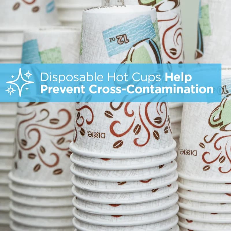 Dixie® Perfect Touch Hot Cup Insulated 12 OZ Double Wall Poly-Coated Paper White 1000/Case