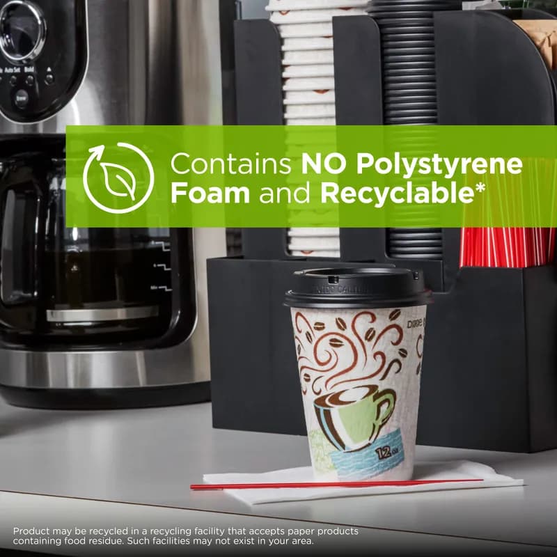 Dixie® Perfect Touch Hot Cup Insulated 12 OZ Double Wall Poly-Coated Paper White 1000/Case