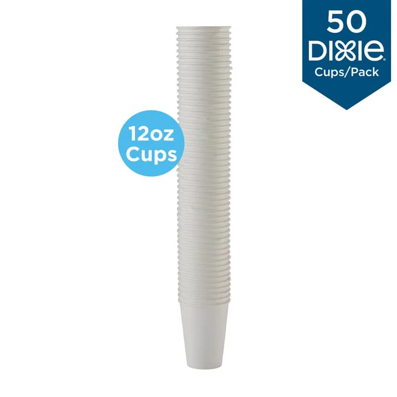 Dixie® Perfect Touch Hot Cup Insulated 12 OZ Double Wall Poly-Coated Paper White 1000/Case