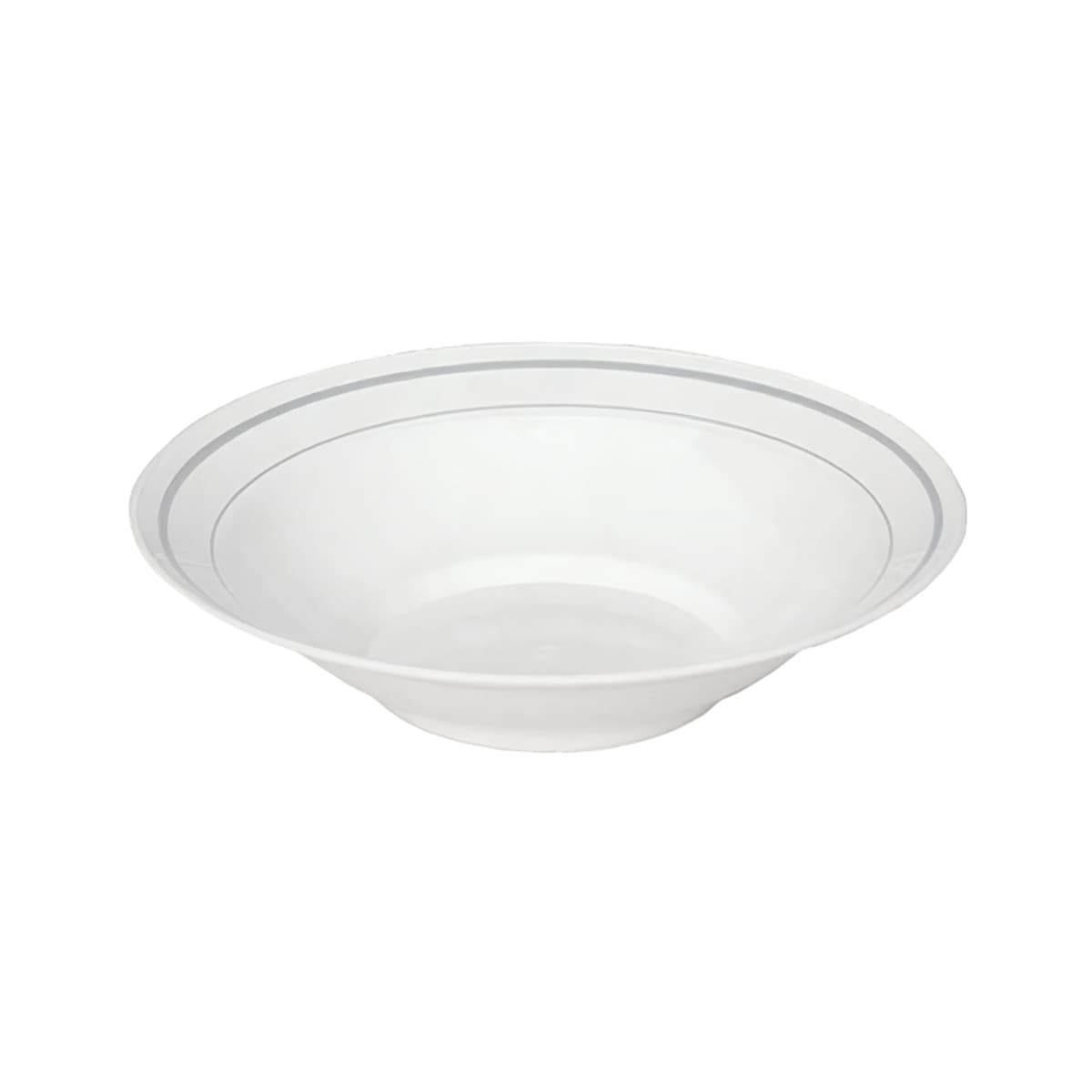WNA Bowl 10 OZ Plastic White Silver 150/Case