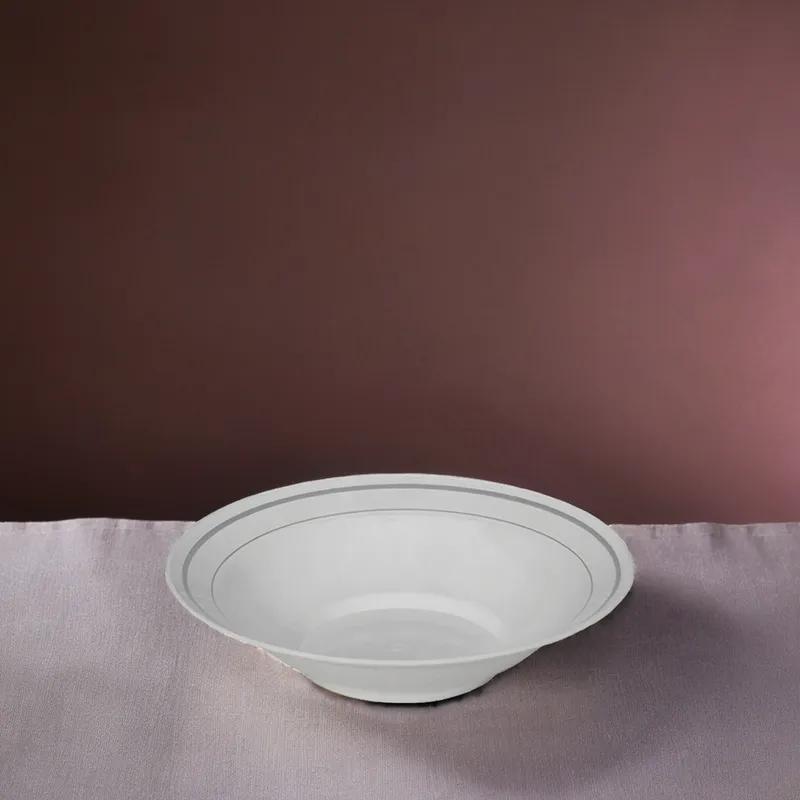 WNA Bowl 10 OZ Plastic White Silver 150/Case