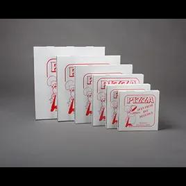 Pizza Box 9X9X1.5 IN Clay-Coated Paperboard White Stock Print 100/Bundle