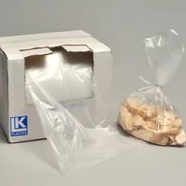 Utility Bag 10X14 IN High-Density Polyethylene (HDPE) 0.5MIL Clear With Open Ended Closure With Ties Flat 1000/Roll