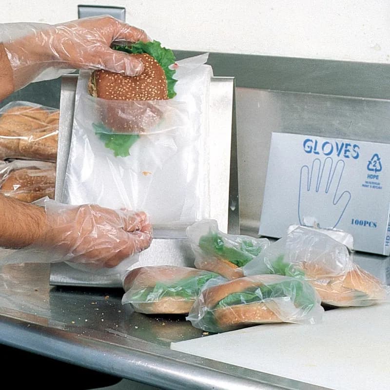 Deli Bag 6.5X6.25+1 IN High-Density Polyethylene (HDPE) 0.5MIL Clear With Flip Top Closure Saddlepack 2000/Case