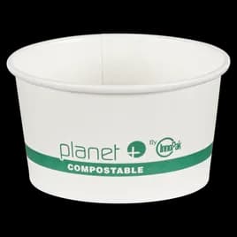 Planet+® Food Container 12 OZ PLA White Laminated 500/Case