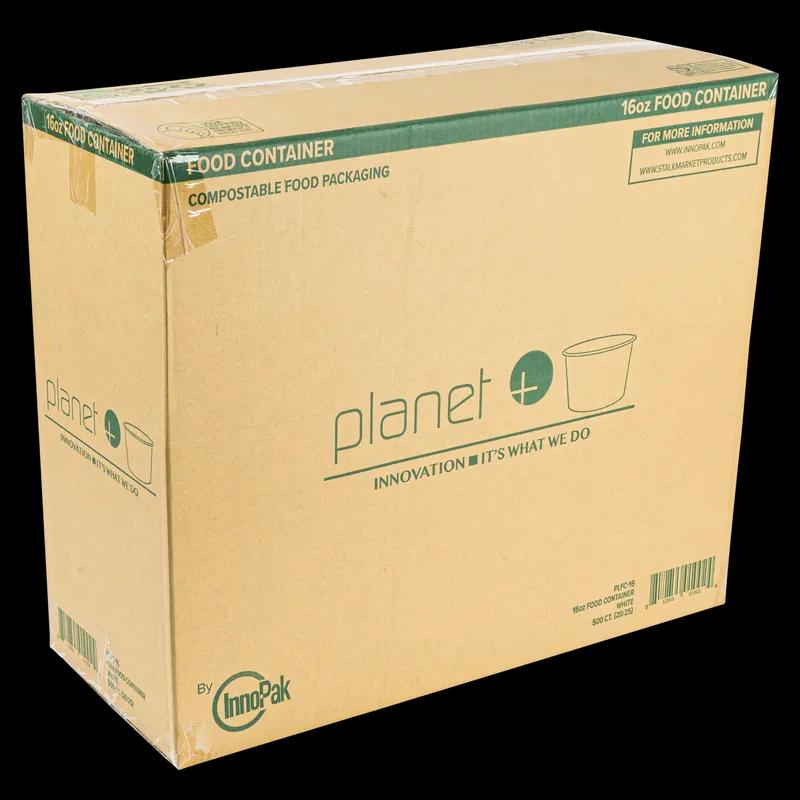 Planet+® Food Container Base 16 OZ PLA White Laminated 500/Case