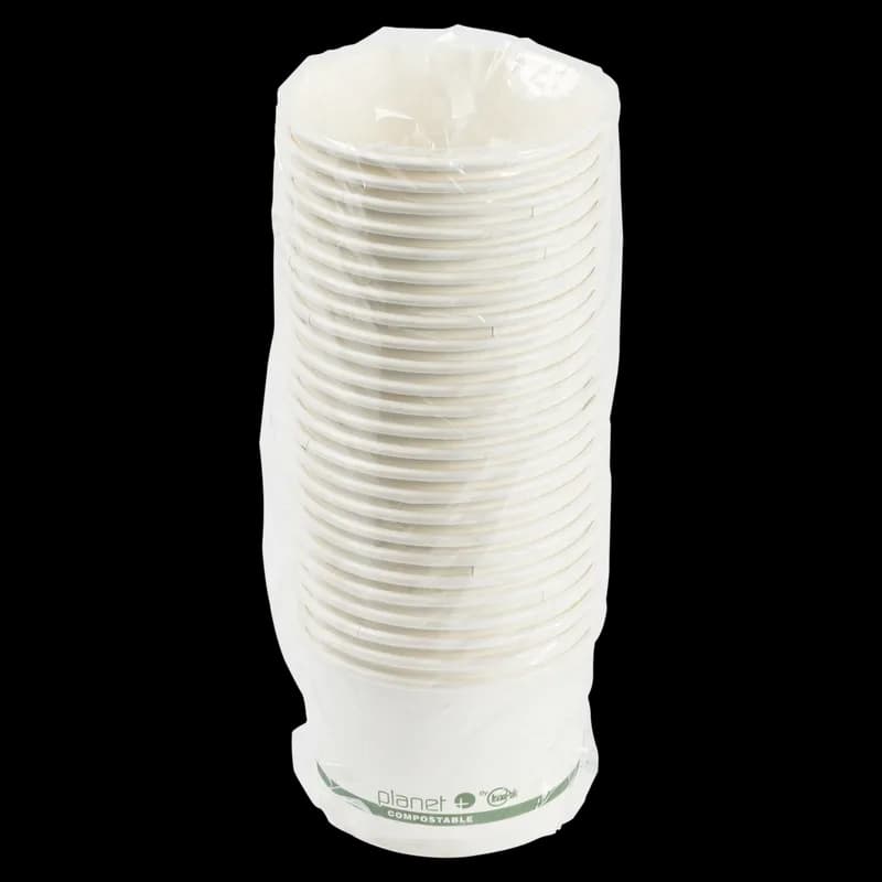 Planet+® Food Container Base 16 OZ PLA White Laminated 500/Case