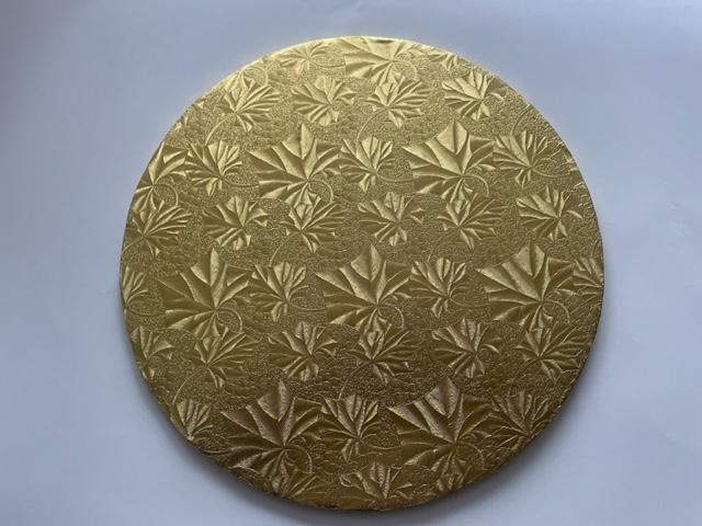 Cake Circle 14X0.25 IN Foil Gold Round 24/Case