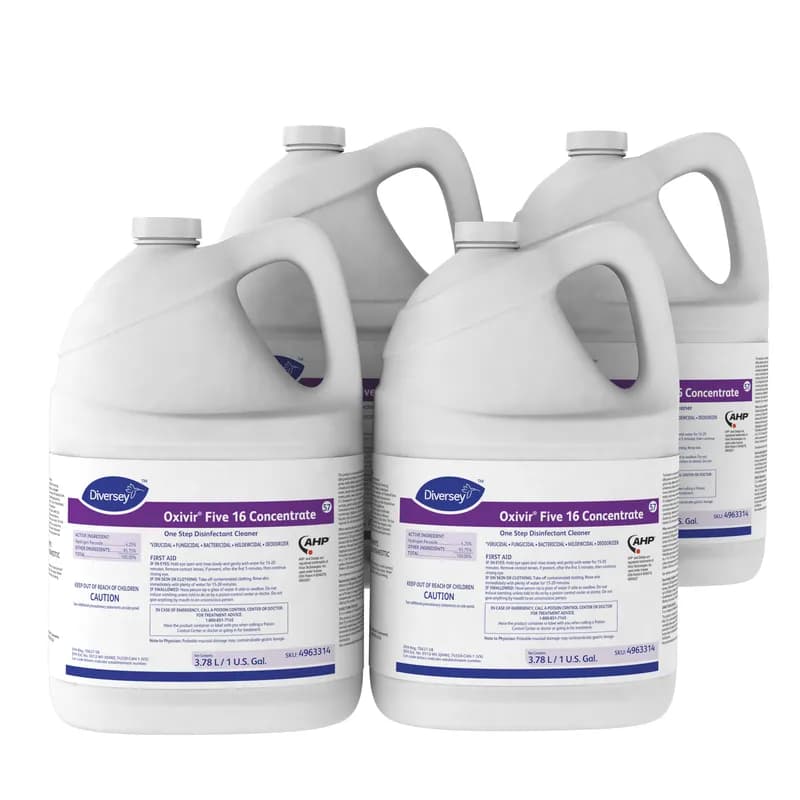 Oxivir® Five 16 One-Step Disinfectant 1 GAL Multi Surface Liquid Concentrate Accelerated Hydrogen Peroxide (AHP®) 4/Case