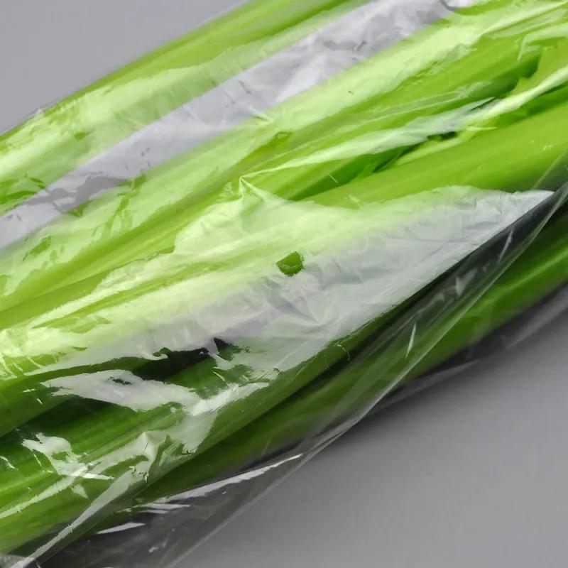 Produce Bag 6X3.5X15 IN Low-Density Polyethylene (LDPE) 0.7MIL Clear With Open Ended Closure Gusset Vented 1000/Case