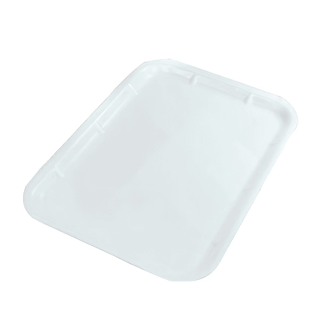 1014 Meat Tray 14X10X0.75 IN Polystyrene Foam White Rectangle 100/Case