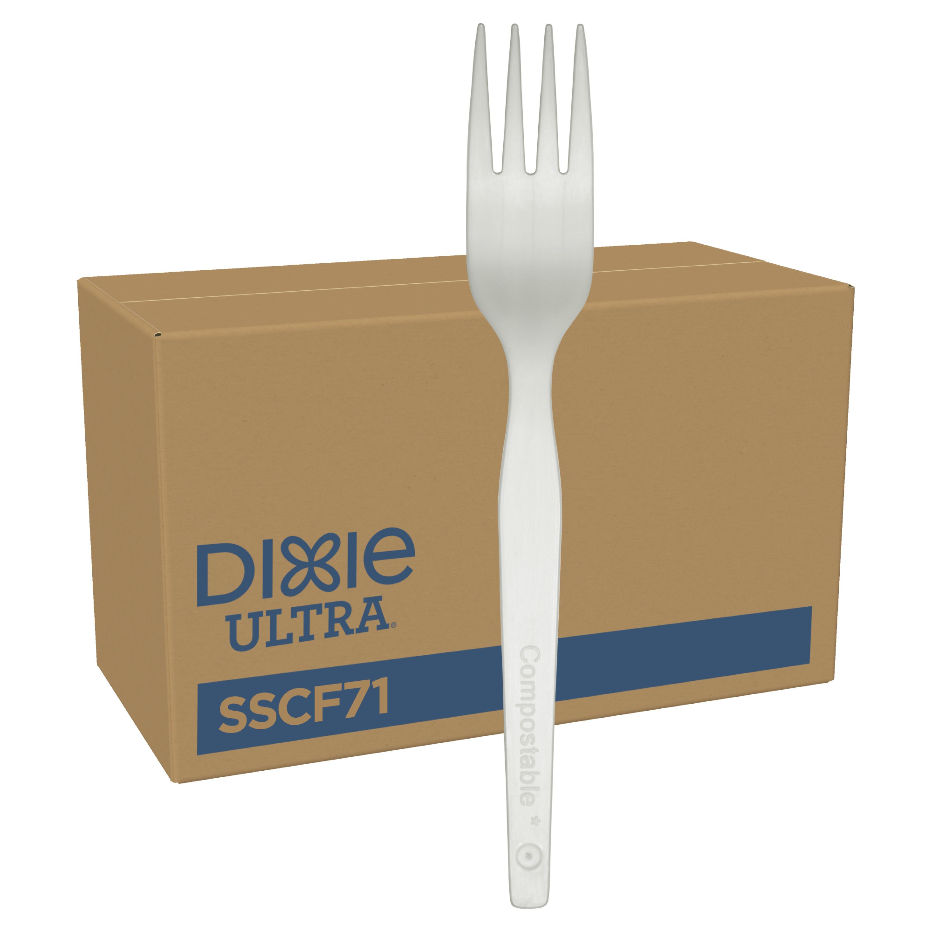 Dixie® Ultra SmartStock® Series-O Fork PLA Natural Refill 960/Case