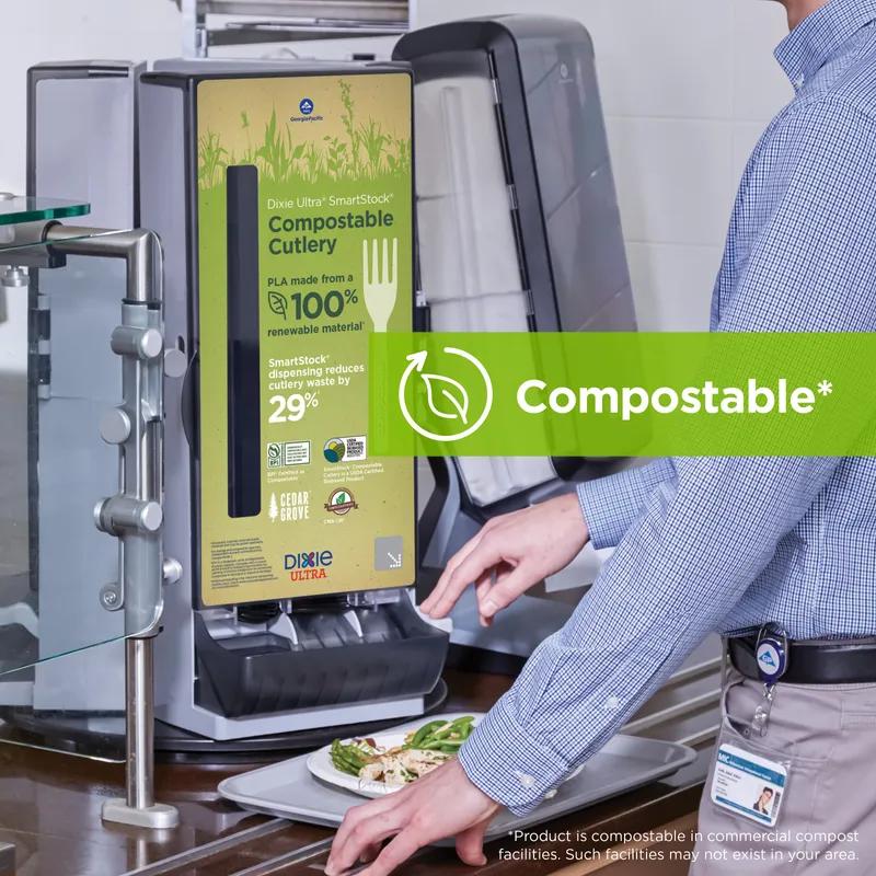 Dixie® Ultra SmartStock® Series-O Fork PLA Natural Refill 960/Case