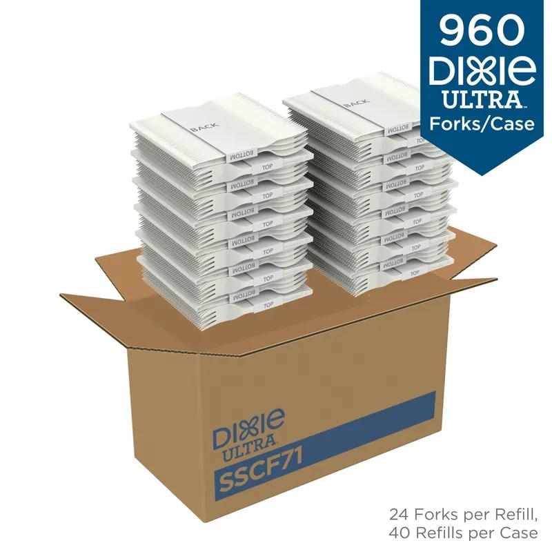 Dixie® Ultra SmartStock® Series-O Fork PLA Natural Refill 960/Case