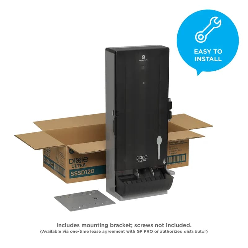 Dixie® Ultra SmartStock® Series-O Classic Combo Spoon Dispenser Translucent Black 1/Each