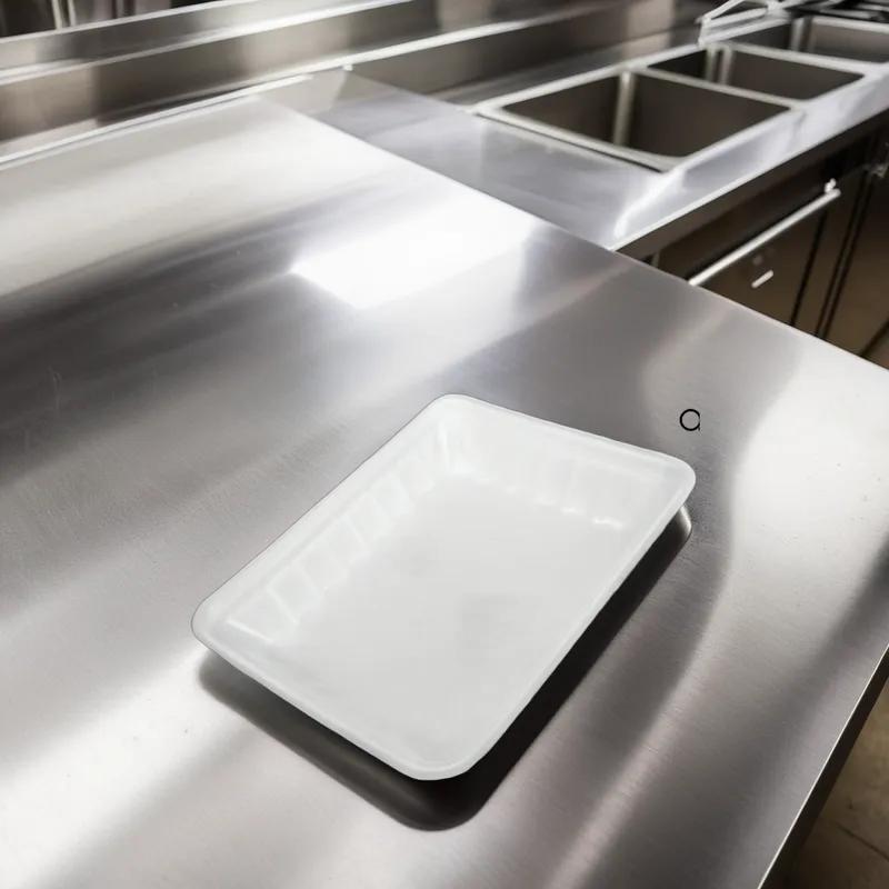 809P Meat Tray 11X9.25X2 IN Polystyrene Foam White Rectangle 200/Case