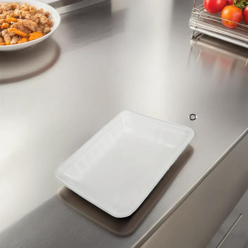 809P Meat Tray 11X9.25X2 IN Polystyrene Foam White Rectangle 200/Case