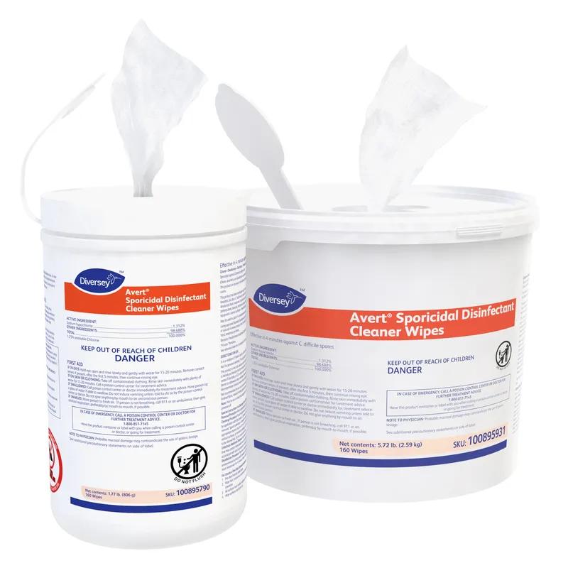 Avert® Disinfectant Cleaner Wipe Sporicidal 160 Count/Pack 4 Packs/Case 640 Count/Case