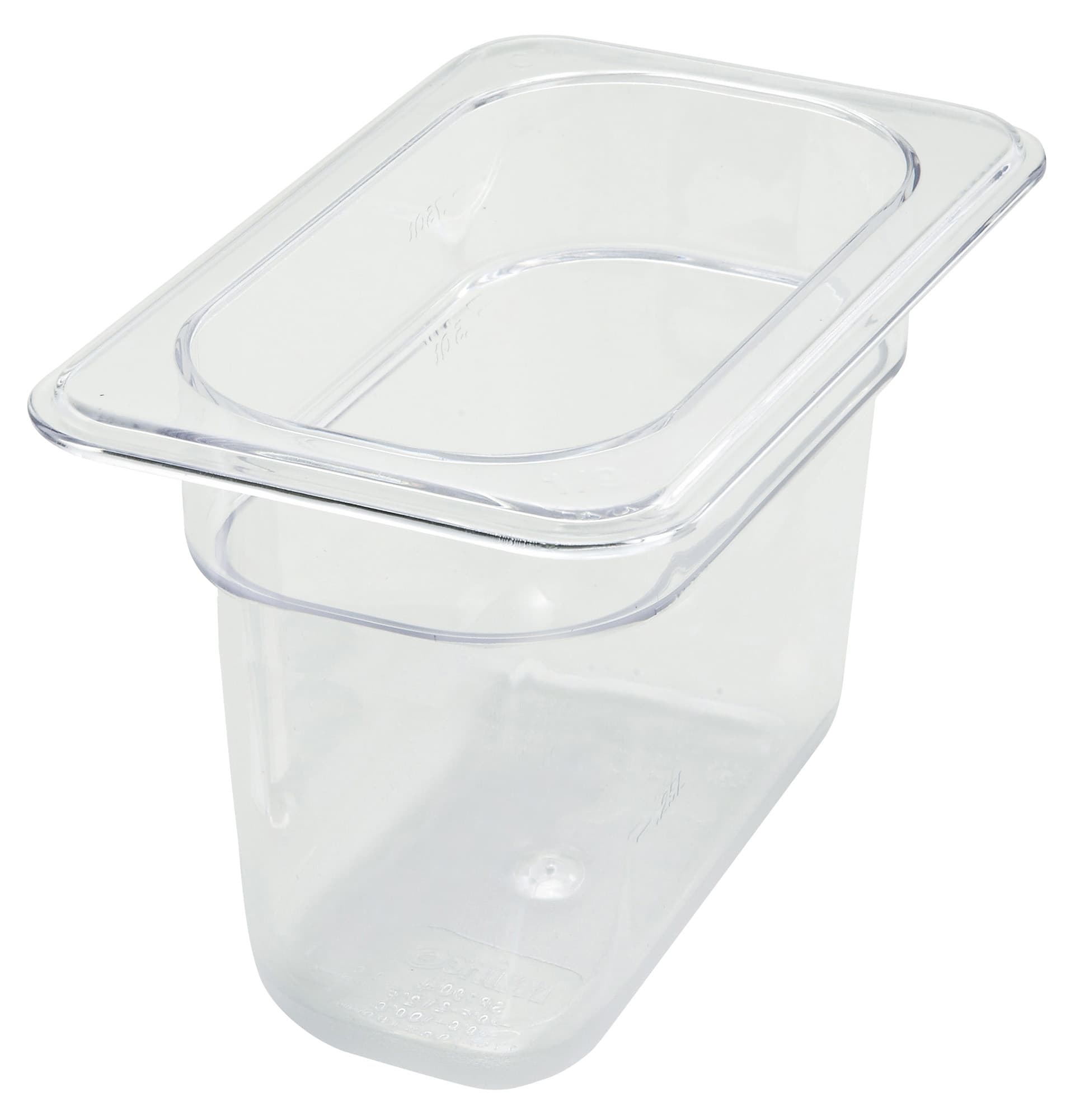 Food Pan 1/9 Size 6.875X6.375X5.8125 IN Rectangle Plastic 1/Each