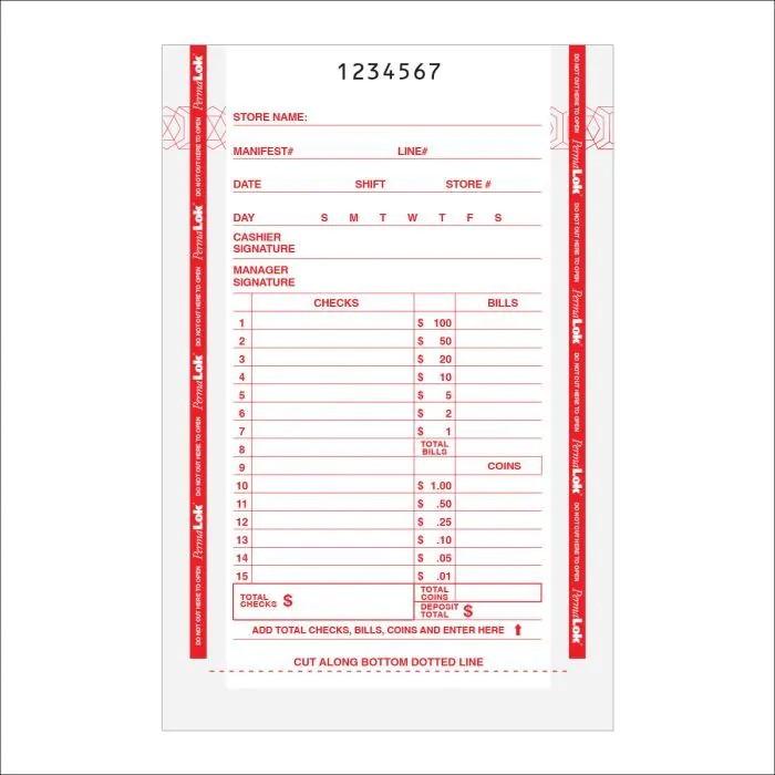 PermaLok Till Bag 5.75X3X8.75 IN Clear 1000/Case