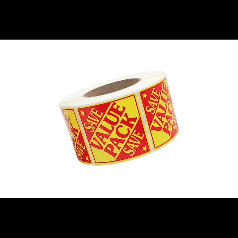 Save Value Pack Save Meat Value Family Label 3X3 IN Yellow Red 1000 Count/Roll 12 Rolls/Case 12000 Count/Case