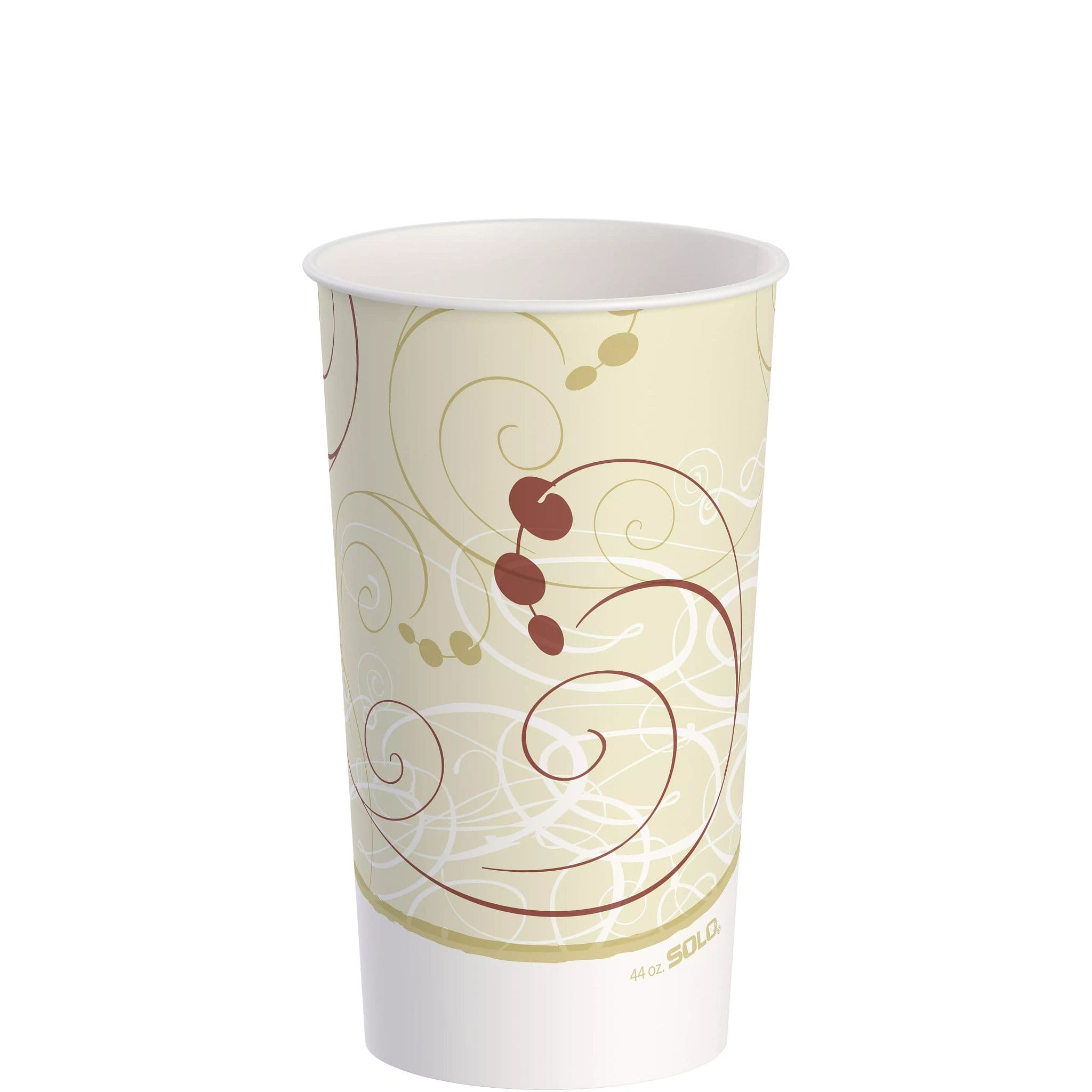 Solo® Cold Cup 44 OZ Double Sided Poly Paper (DSP) Multicolor Symphony® Stock Print 25 Count/Pack 20 Packs/Case