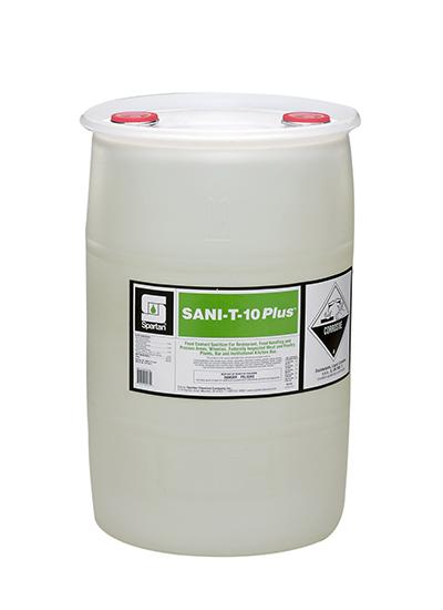 Sani-T-10 Plus® Unscented Food Service Sanitizer 30 GAL Multi Surface Food Contact Neutral RTU Quat 1/Drum
