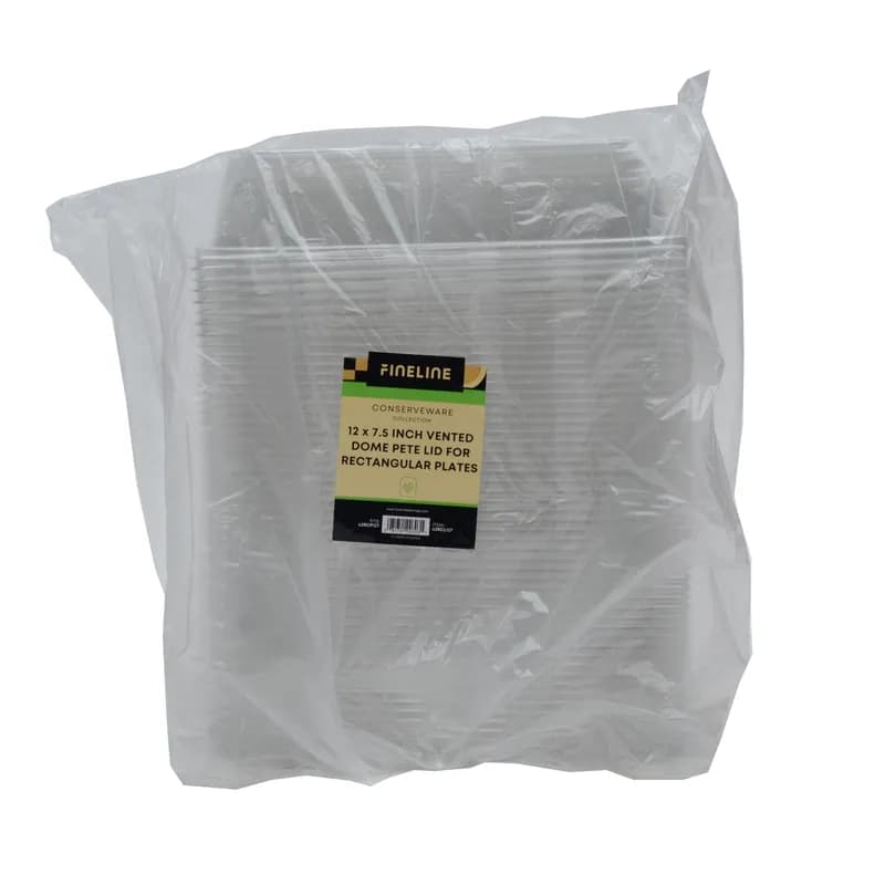 Lid Dome 12X7 IN Rectangle For Plate Vented 120/Case
