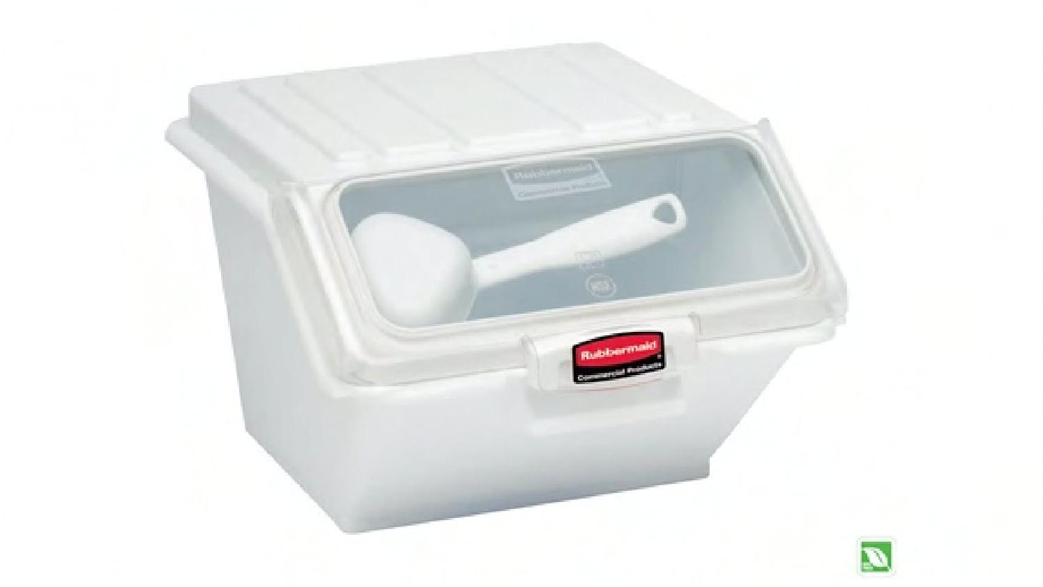 ProSave® Ingredient Bin 15X11.75X8.5 IN 40 Cup White PP PC Food Safe With Scoop 1/Each