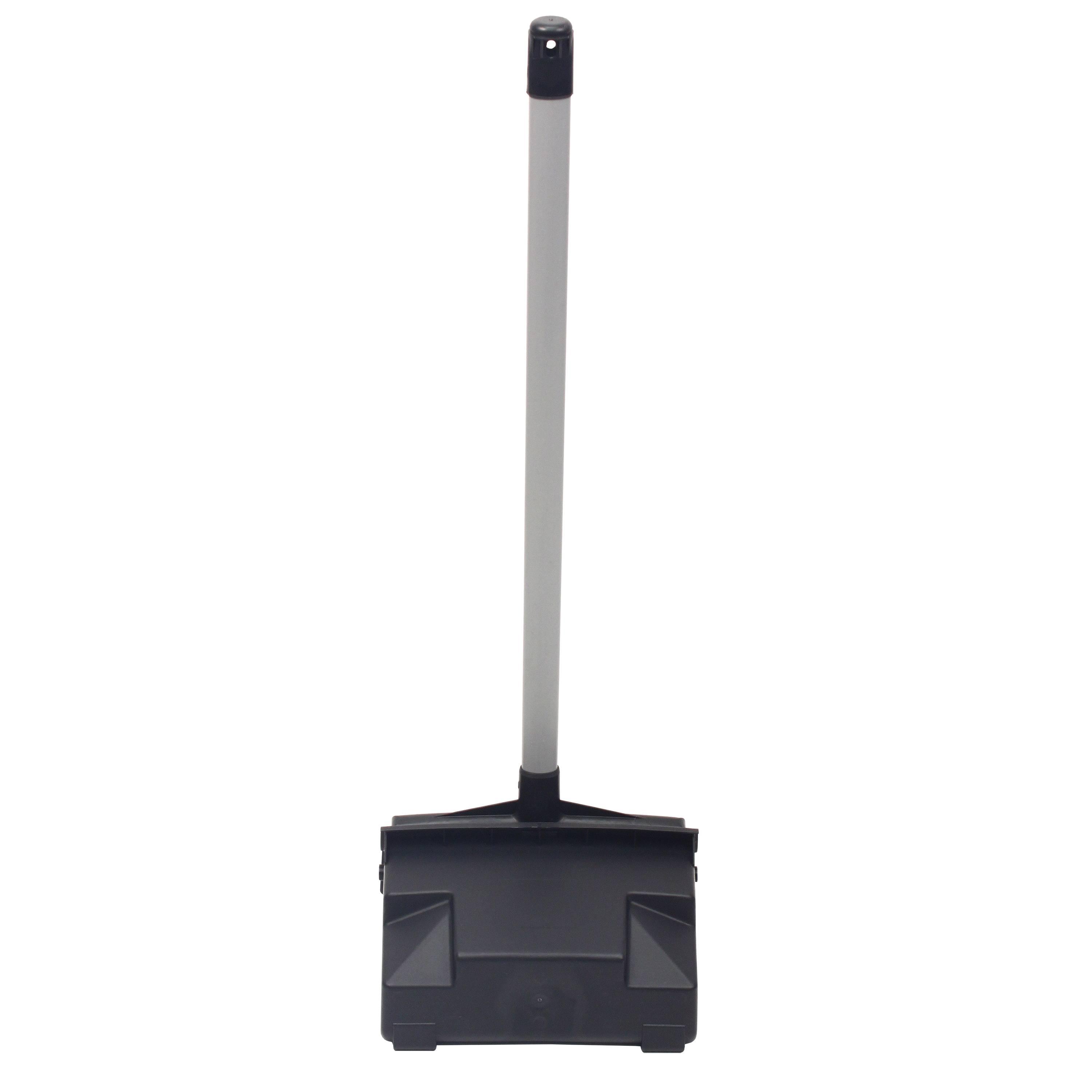 LobbyMaster® Lobby Dust Pan 6.15X12.05 IN Black Plastic Low-Profile Edge Yoke Teeth 1/Each