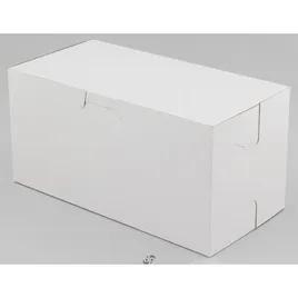 Babka Cake Loaf Box 8X4X4 IN Clay-Coated Kraft Board White Kraft Rectangle Lock Corner Tuck Top 250/Bundle