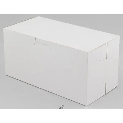 Babka Cake Loaf Box 8X4X4 IN Clay-Coated Kraft Board White Kraft Rectangle Lock Corner Tuck Top 250/Bundle
